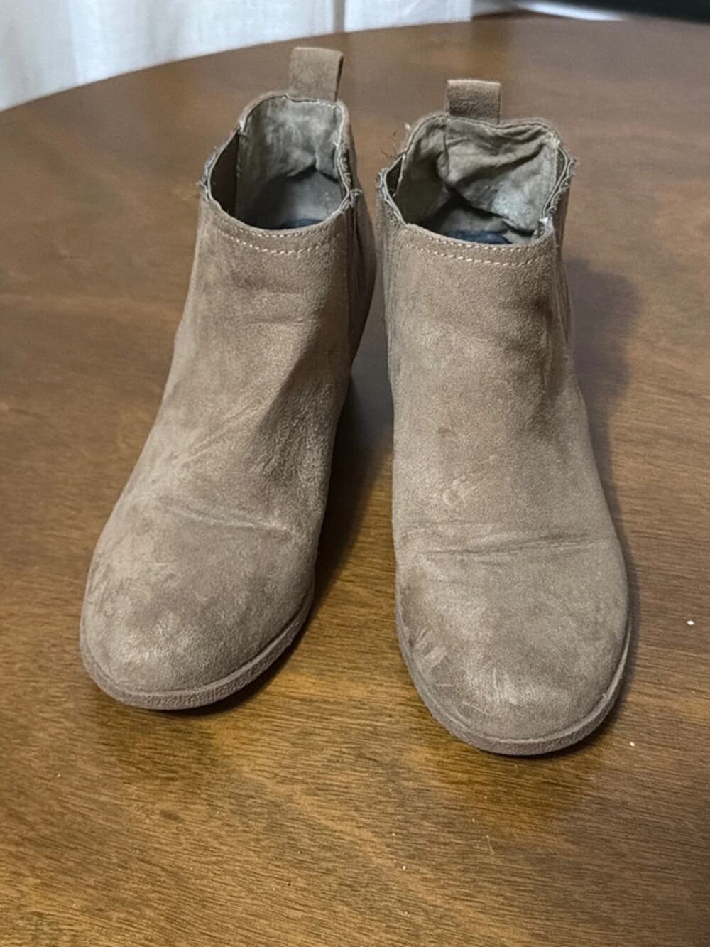 Dolce Vita beige wedge faux suede booties 7 286